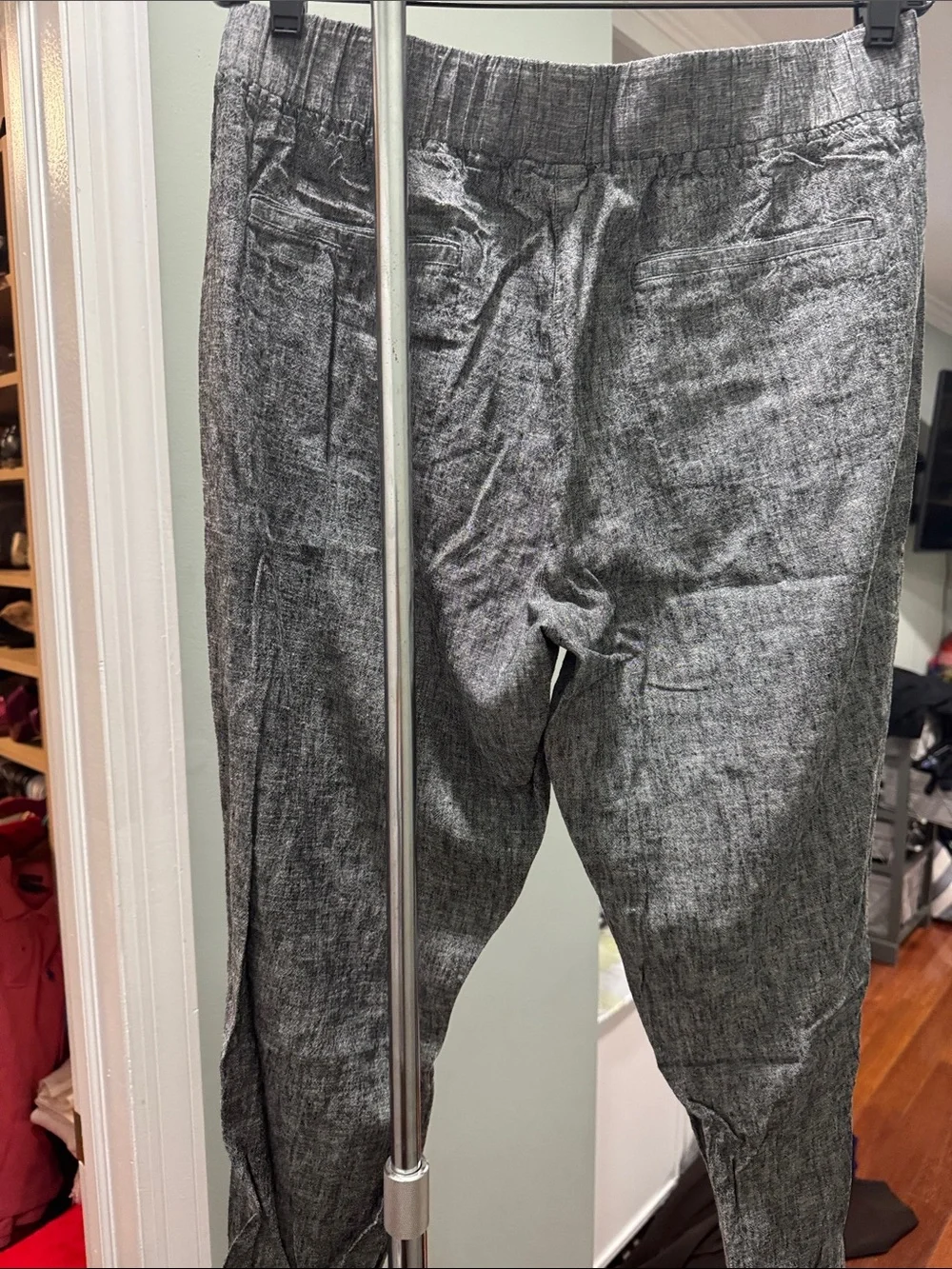 Van Heusen Charcoal Gray Drawstring Chinos